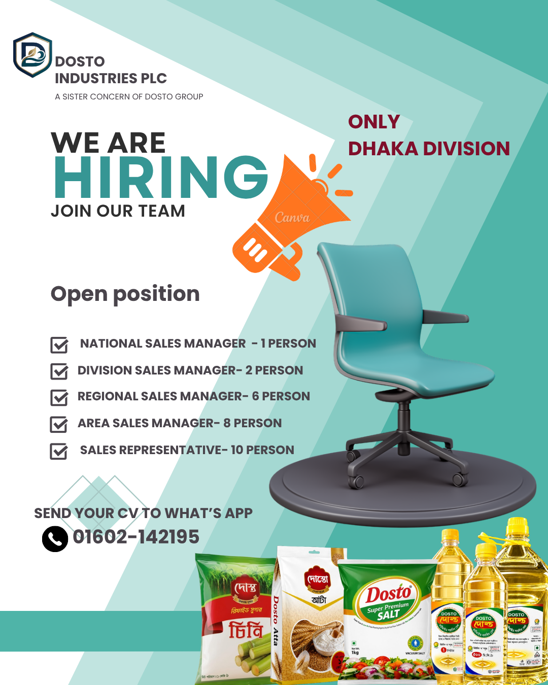 WE ARE HIRING- DHAKA