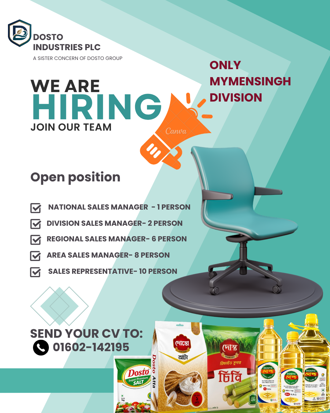 WE ARE HIRING- MYMENSINGH